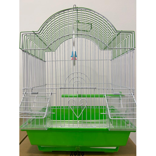 METAL BIRD CAGE A113 CM 28X38X21 - GREEN METAL BIRD CAGE A113 CM 28X38X21 - GREEN